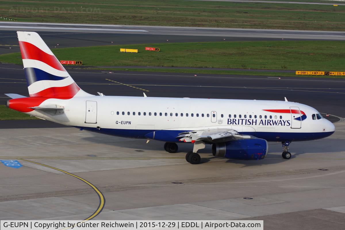 G-EUPN, 2000 Airbus A319-131 C/N 1261, Departing