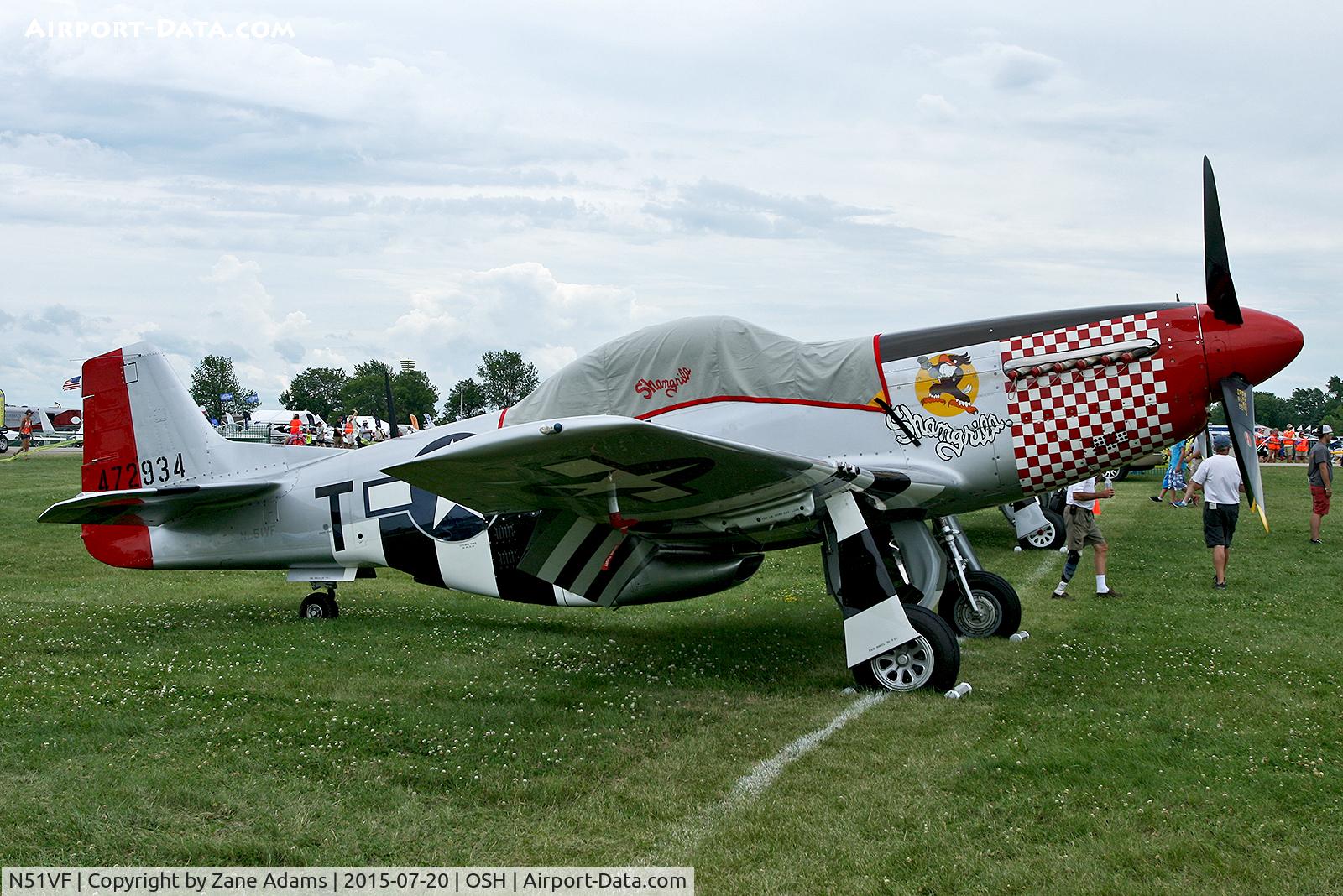 N51VF, 1945 North American F-51D Mustang C/N 45-11553, 2015 EAA AirVenture - Oshkosh, Wisconsin