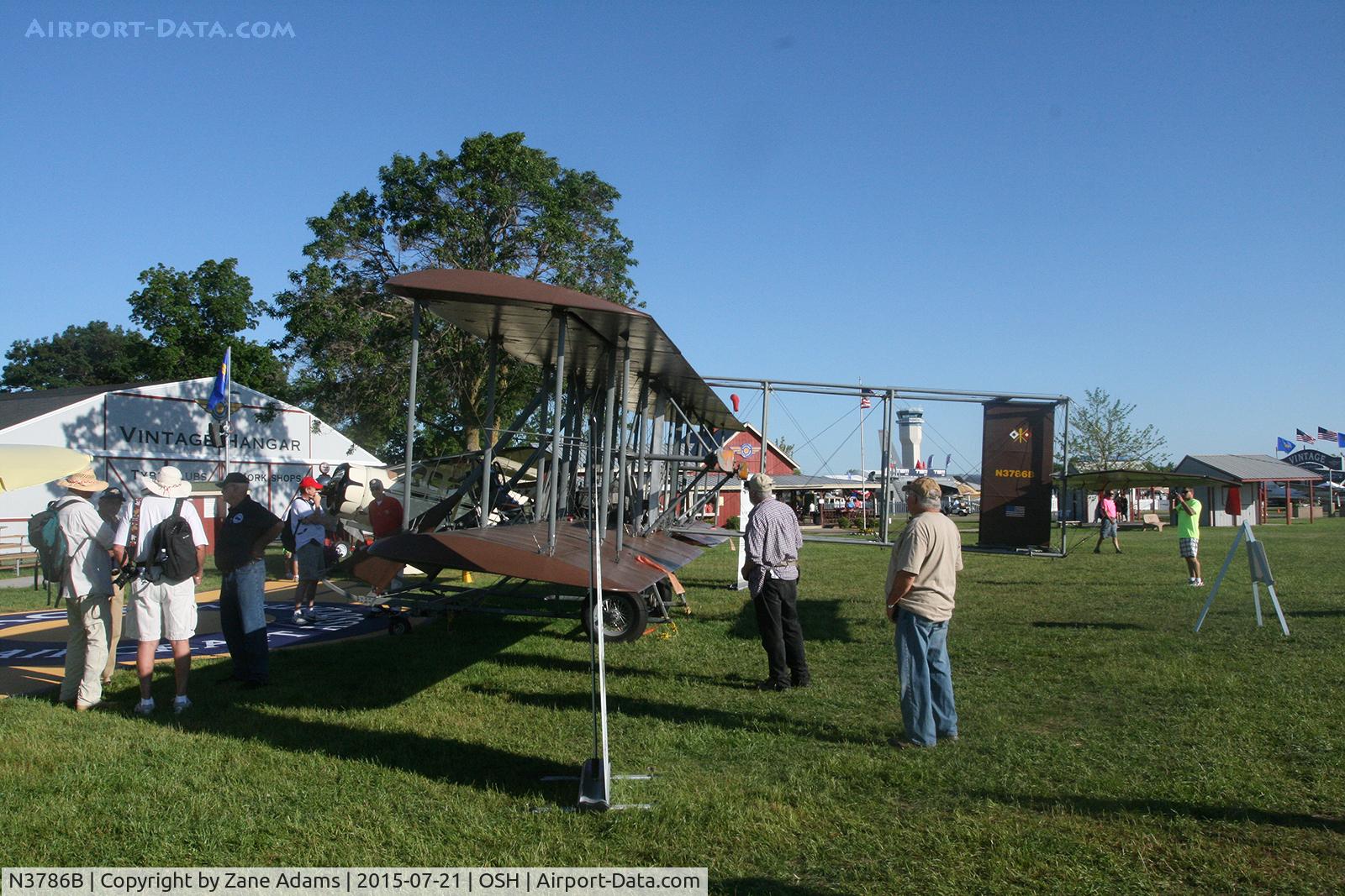 N3786B, 1981 Wright Model B Flyer Replica C/N 001, 2015 EAA AirVenture - Oshkosh, Wisconsin