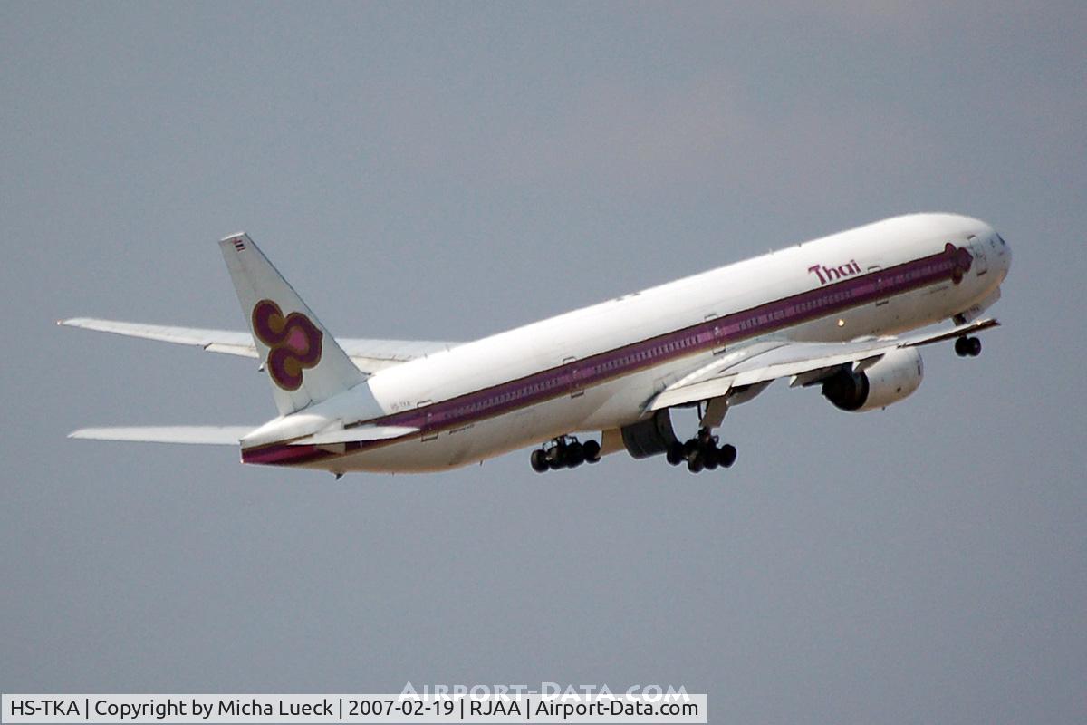 HS-TKA, 1998 Boeing 777-3D7 C/N 29150, At Narita