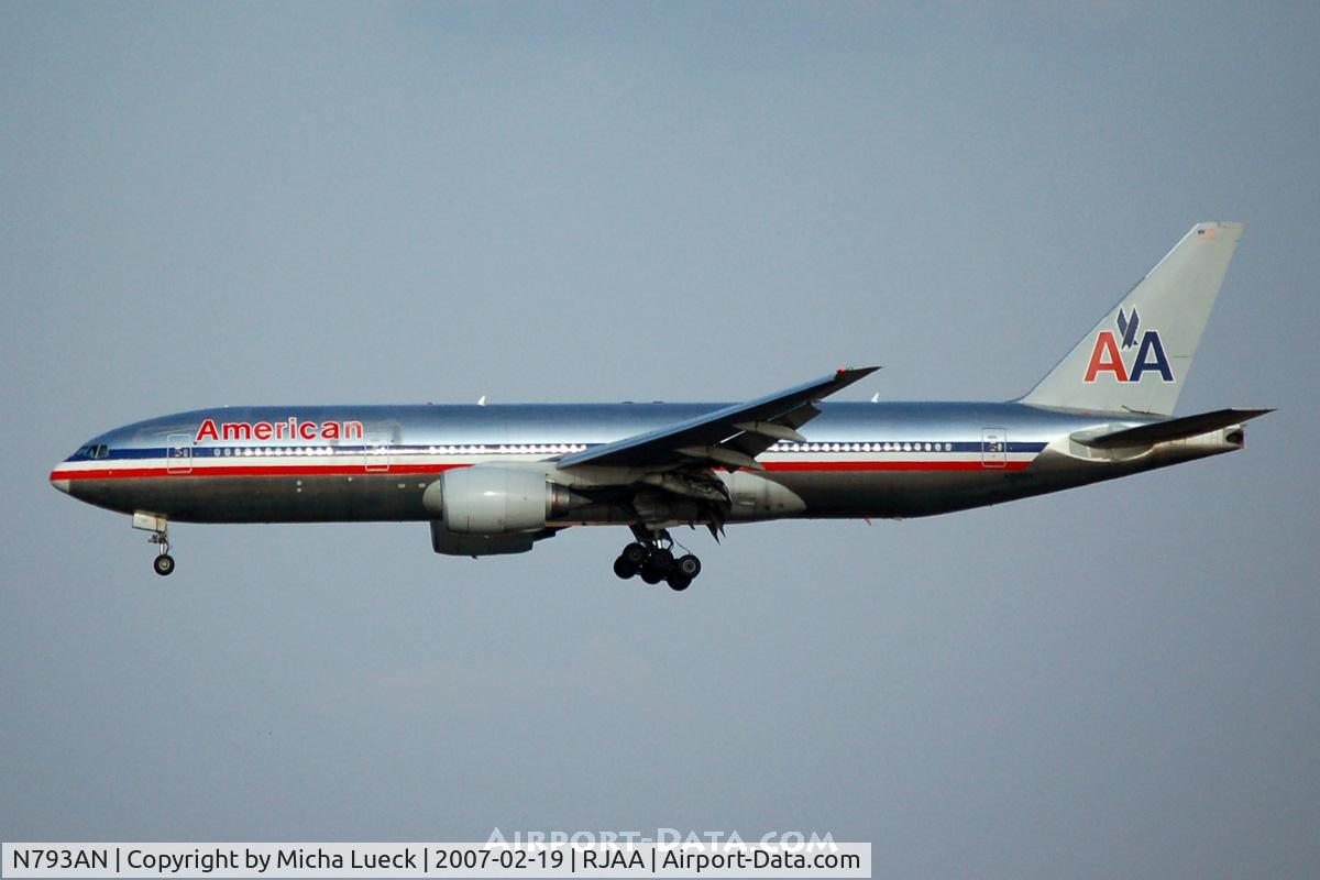 N793AN, 2000 Boeing 777-223 C/N 30255, At Narita