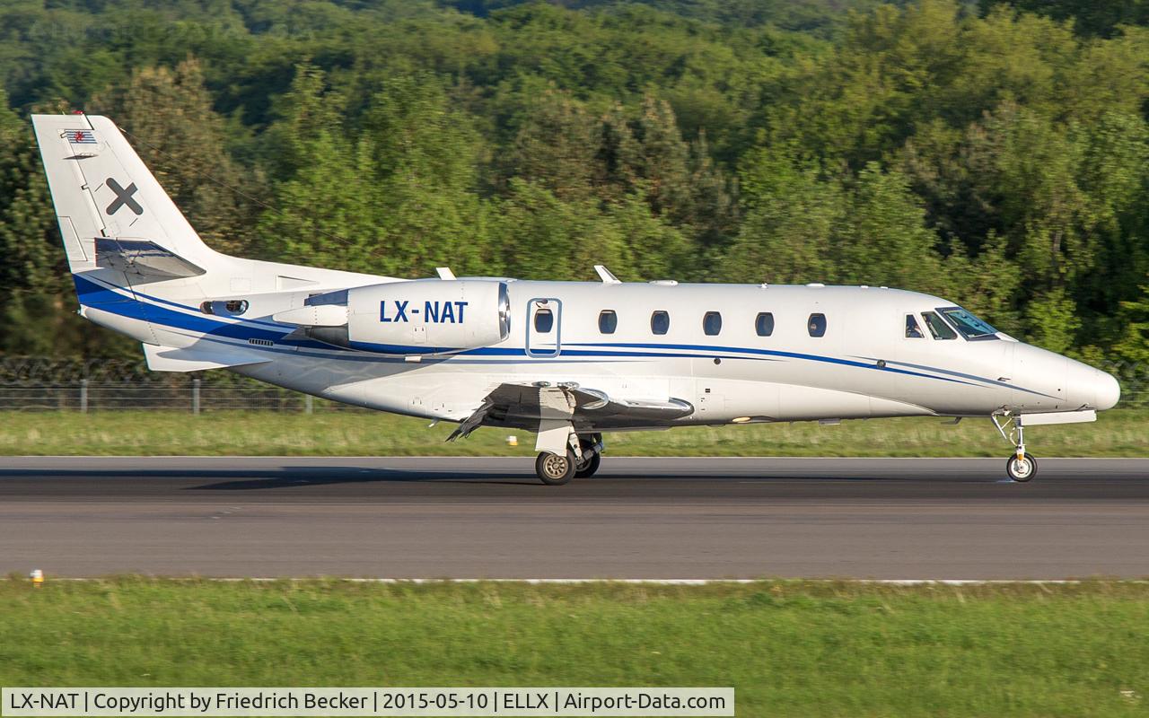 LX-NAT, 2005 Cessna 560XL Citation  XLS C/N 560-5564, decelerating after touchdown