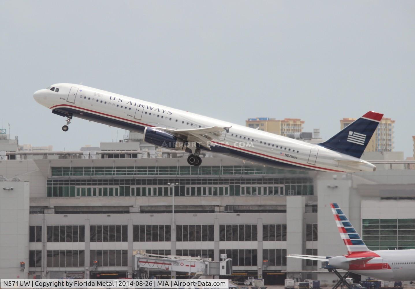 N571UW, 2013 Airbus A321-231 C/N 5800, USAirways