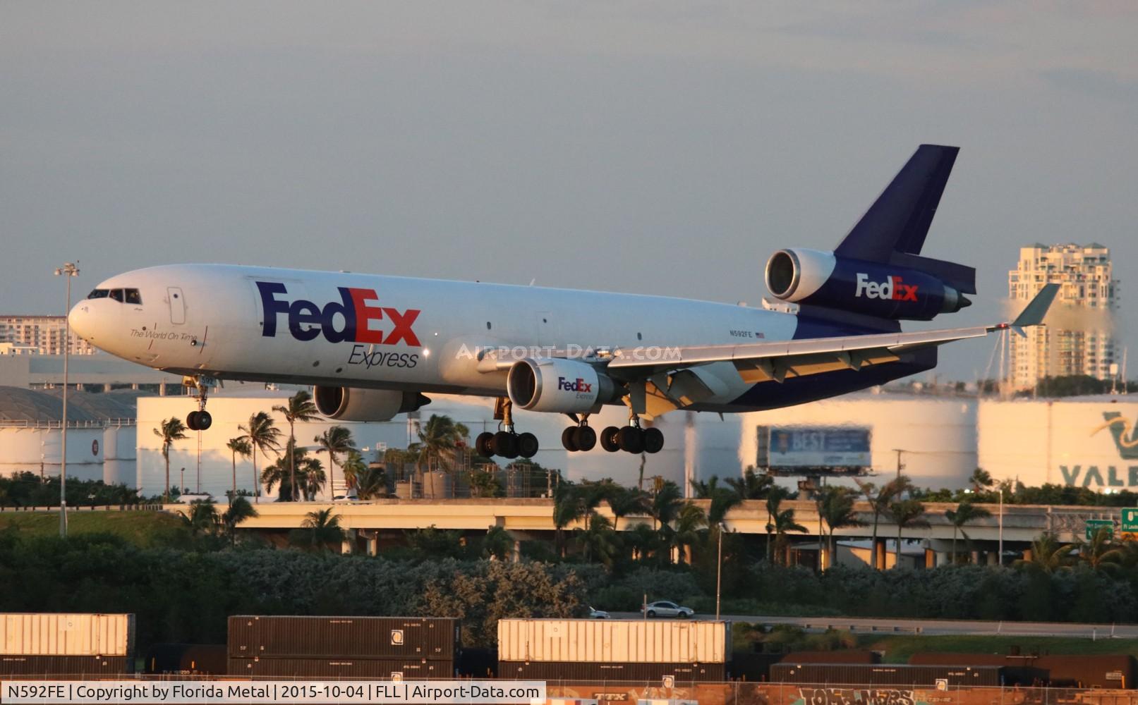 N592FE, 1992 McDonnell Douglas MD-11F C/N 48550, Fed Ex