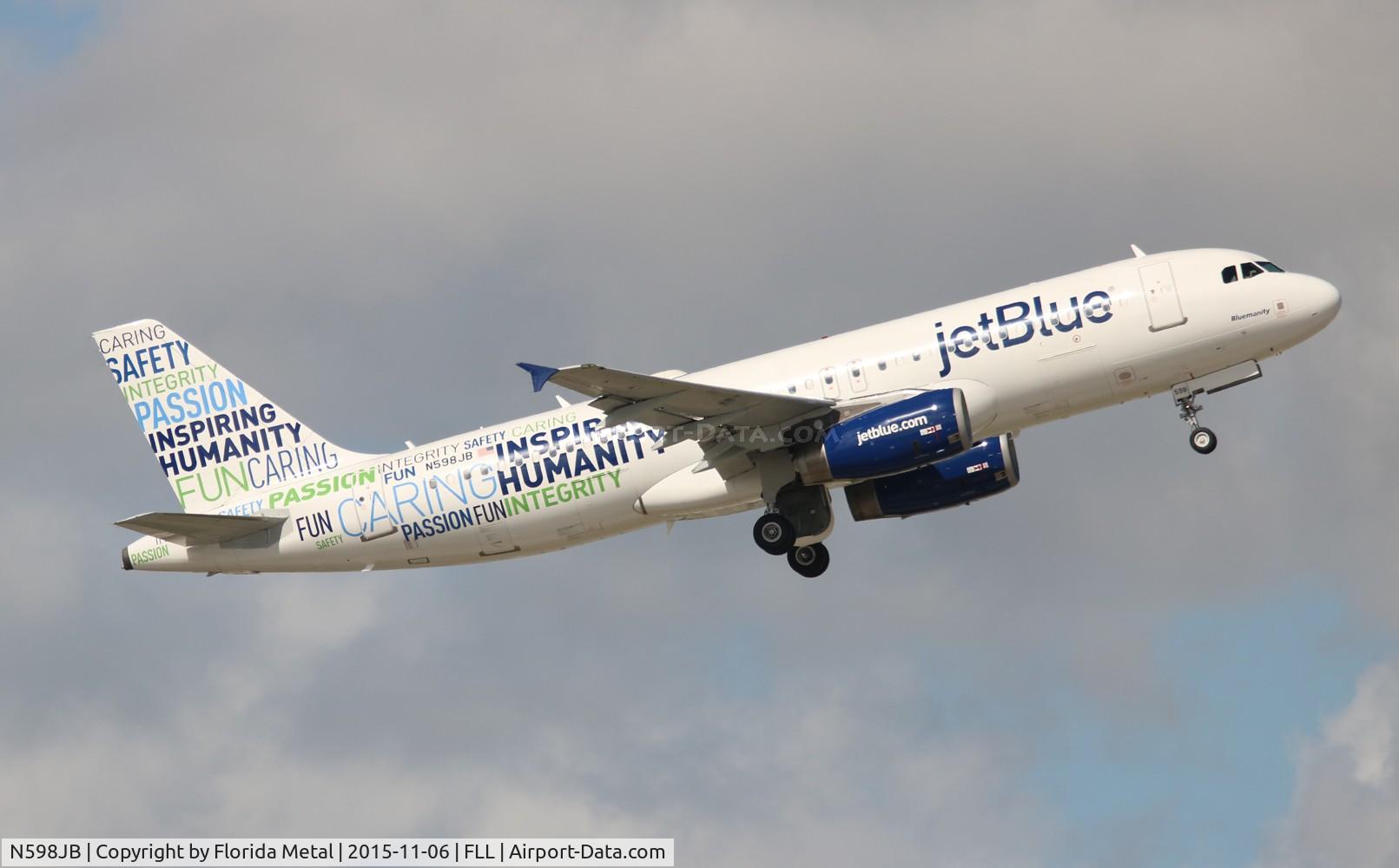 N598JB, 2004 Airbus A320-232 C/N 2314, Inspiring Humanity