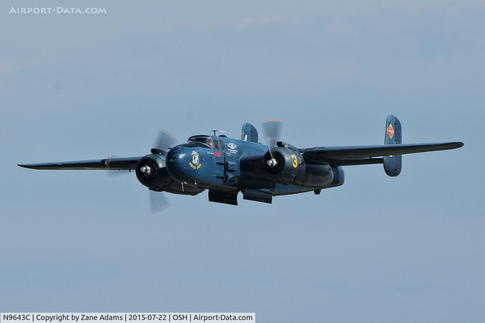 N9643C, 1944 North American B-25J Mitchell Mitchell C/N 108-47512, 2015 EAA AirVenture - Oshkosh, Wisconsin