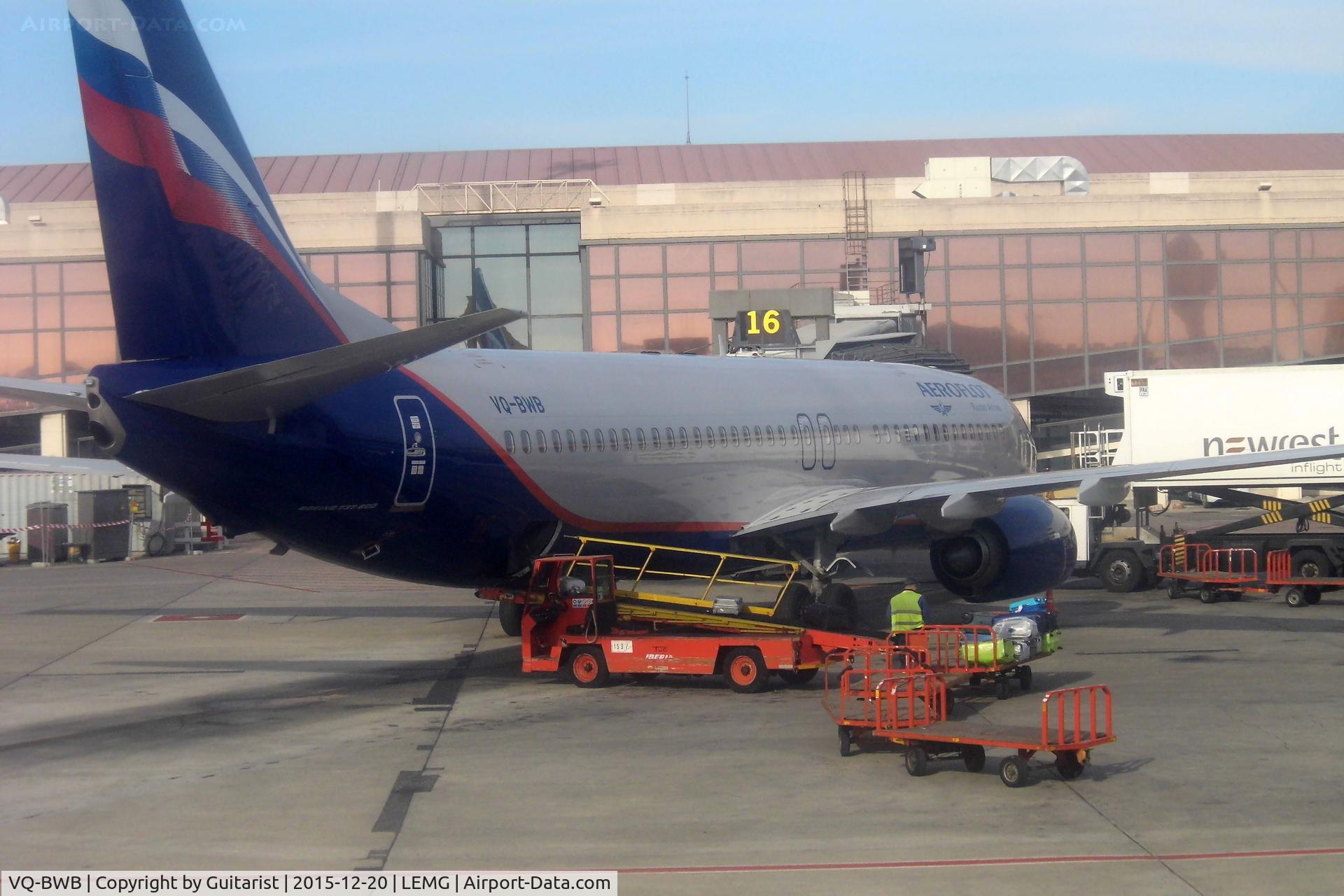 VQ-BWB, 2015 Boeing 737-8LJ C/N 41209, At Malaga