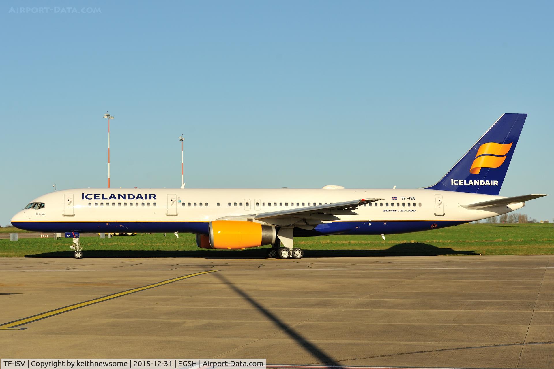 TF-ISV, 1999 Boeing 757-256 C/N 26247, Leaving following re-spray.