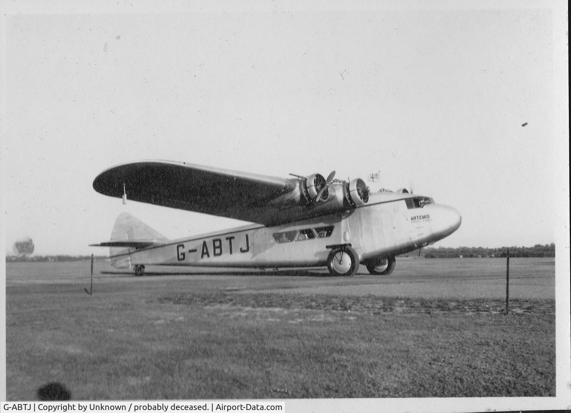 G-ABTJ, Armstrong Whitworth AW15 Atlanta C/N AW743, Probably Cape Town Municipal Airport. I have a few more shots taken on the same day.