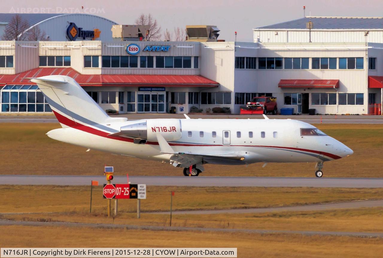 N716JR, 2010 Bombardier Challenger 604 (CL-600-2B16) C/N 5847, Just arrived on rwy 7.