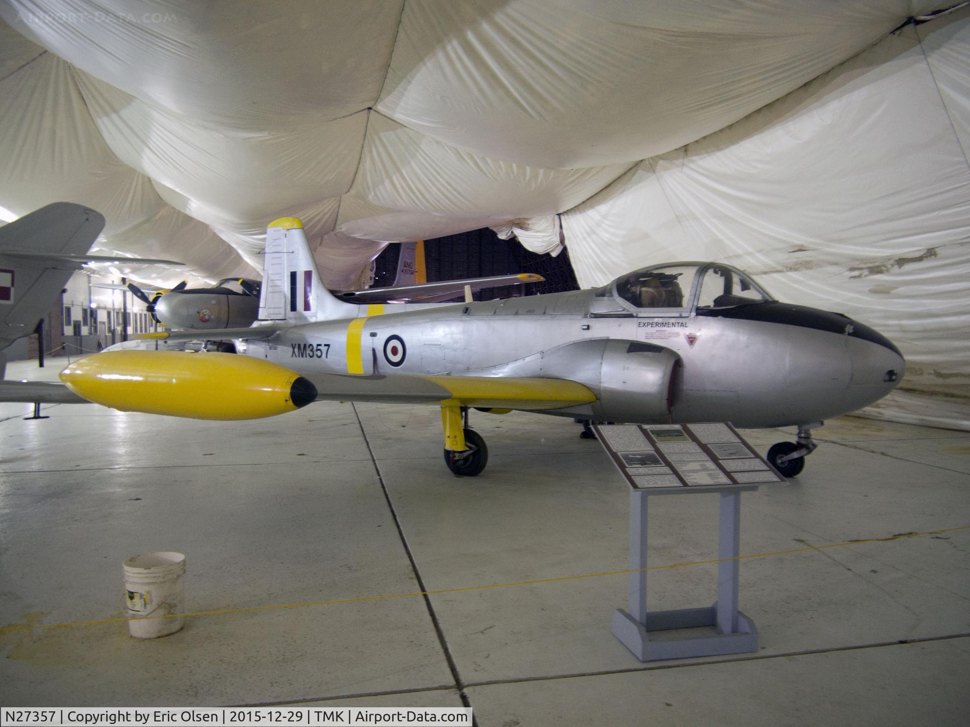 N27357, 1958 Hunting P84 Jet Provost T.3A C/N PAC/W/5762, BAC P84 at the Tillamook Air Museum.