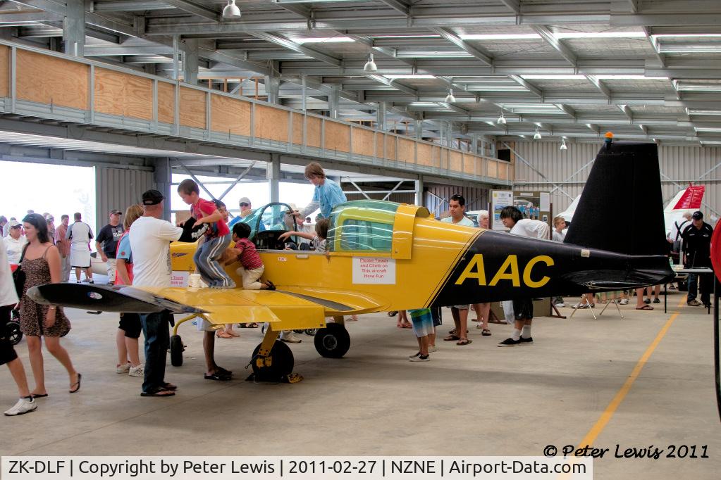 ZK-DLF, Grumman American AA-1B Trainer C/N AA1B-0397, WFU 1985, rebuilt into promotional exhibit as 'ZK-AAC'