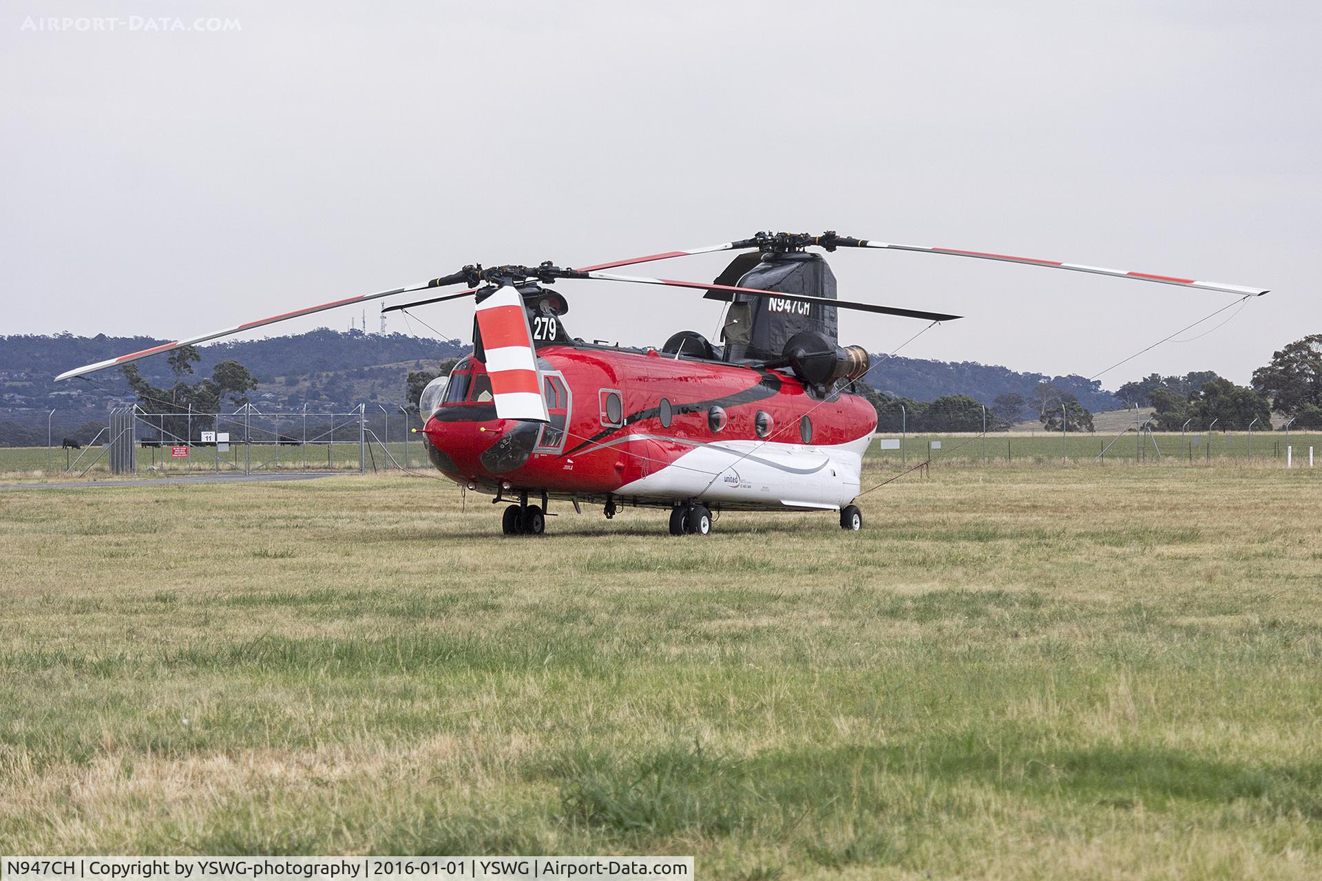 N947CH, 1970 Boeing CH-47D Chinook C/N M.3187 (B-667), Heligroup Fire LLC (N947CH) Billings Flying Service, Inc CH-47D, operated by United Aero as Helitack 279, at Wagga Wagga Airport
