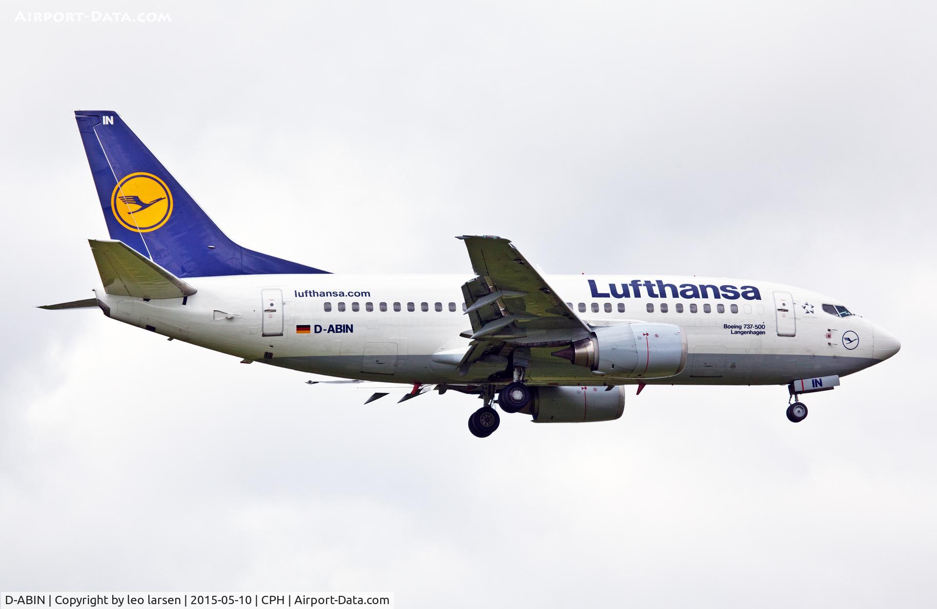 D-ABIN, 1991 Boeing 737-530 C/N 24938, Copenhagen 10.5.15