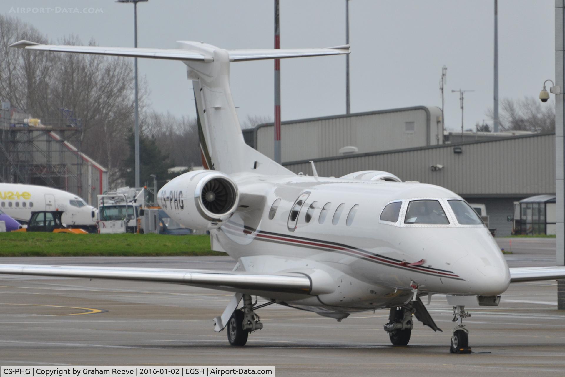 CS-PHG, 2014 Embraer EMB-505 Phenom 300 C/N 50500264, Parked at Norwich.
