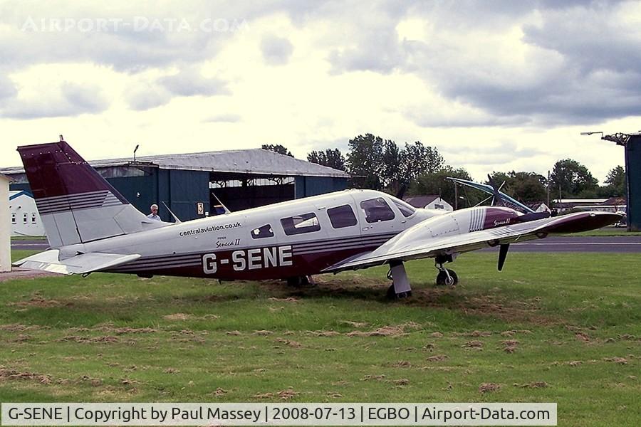 G-SENE, 1980 Piper PA-34-200T Seneca II C/N 34-8170069, Resident at Halfpenny Green when shot. EX:-N797WA,N8314P.