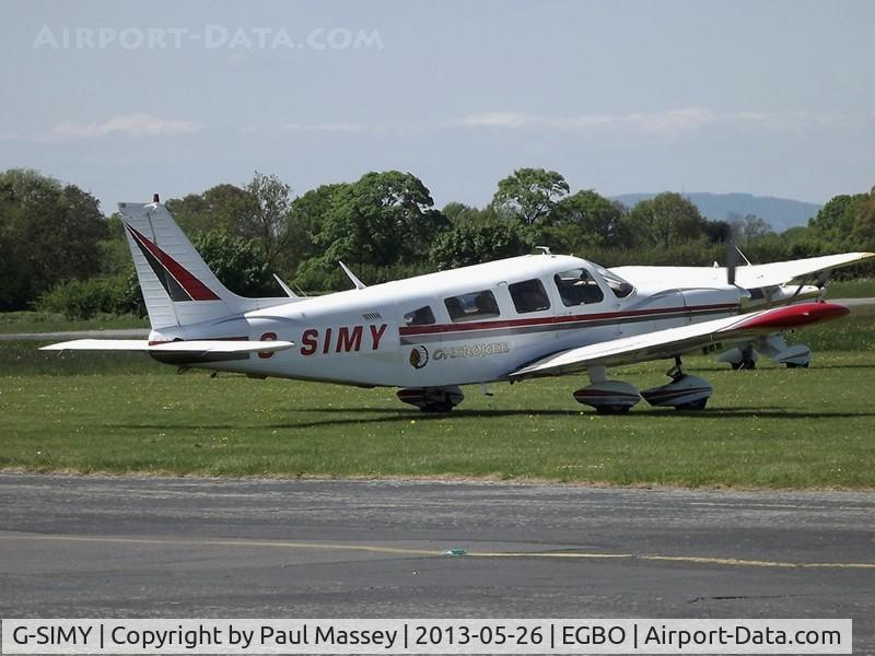 G-SIMY, 1976 Piper PA-32-300 Cherokee Six Cherokee Six C/N 32-7640082, @ Halfpenny Green. EX:-G-OPCF,G-BOCH,N9292K.
