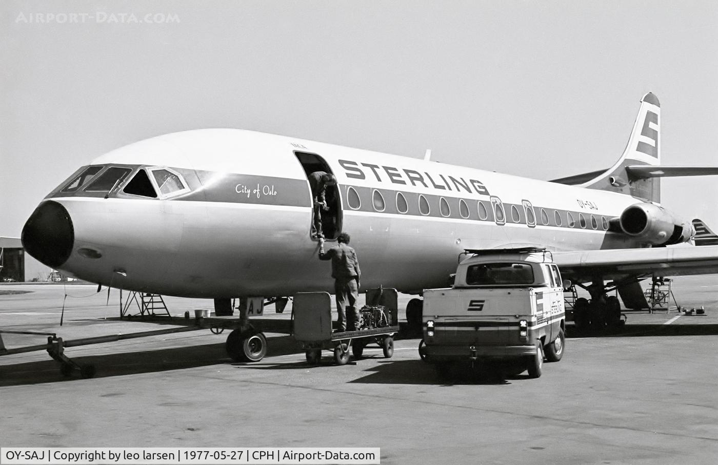 OY-SAJ, 1961 Sud Aviation SE-210 Caravelle VI-R C/N 104, Copenhagen 27.5.77