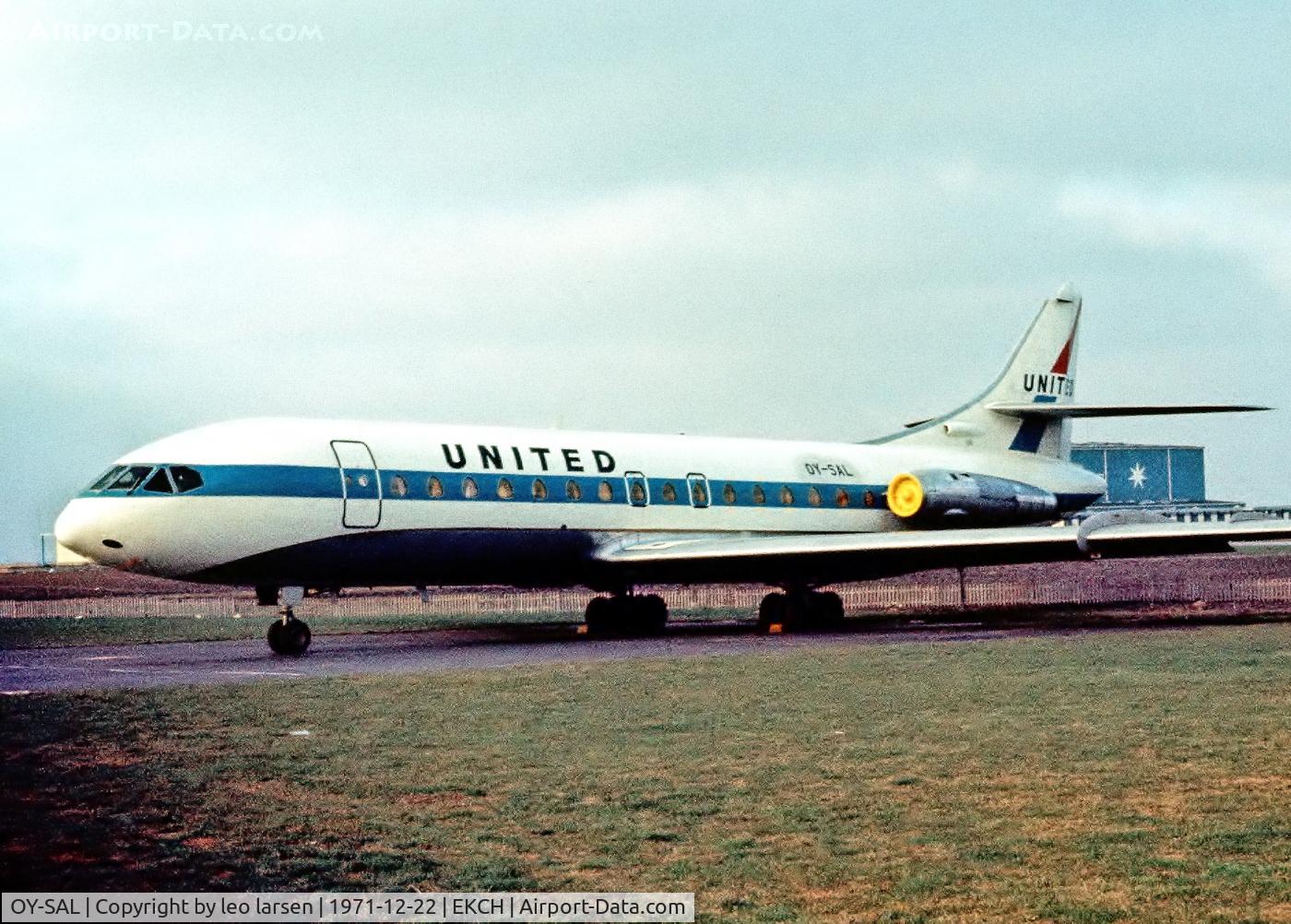 OY-SAL, 1961 Sud Aviation SE-210 Caravelle VI-R C/N 89, Copenhagen 22.12.71