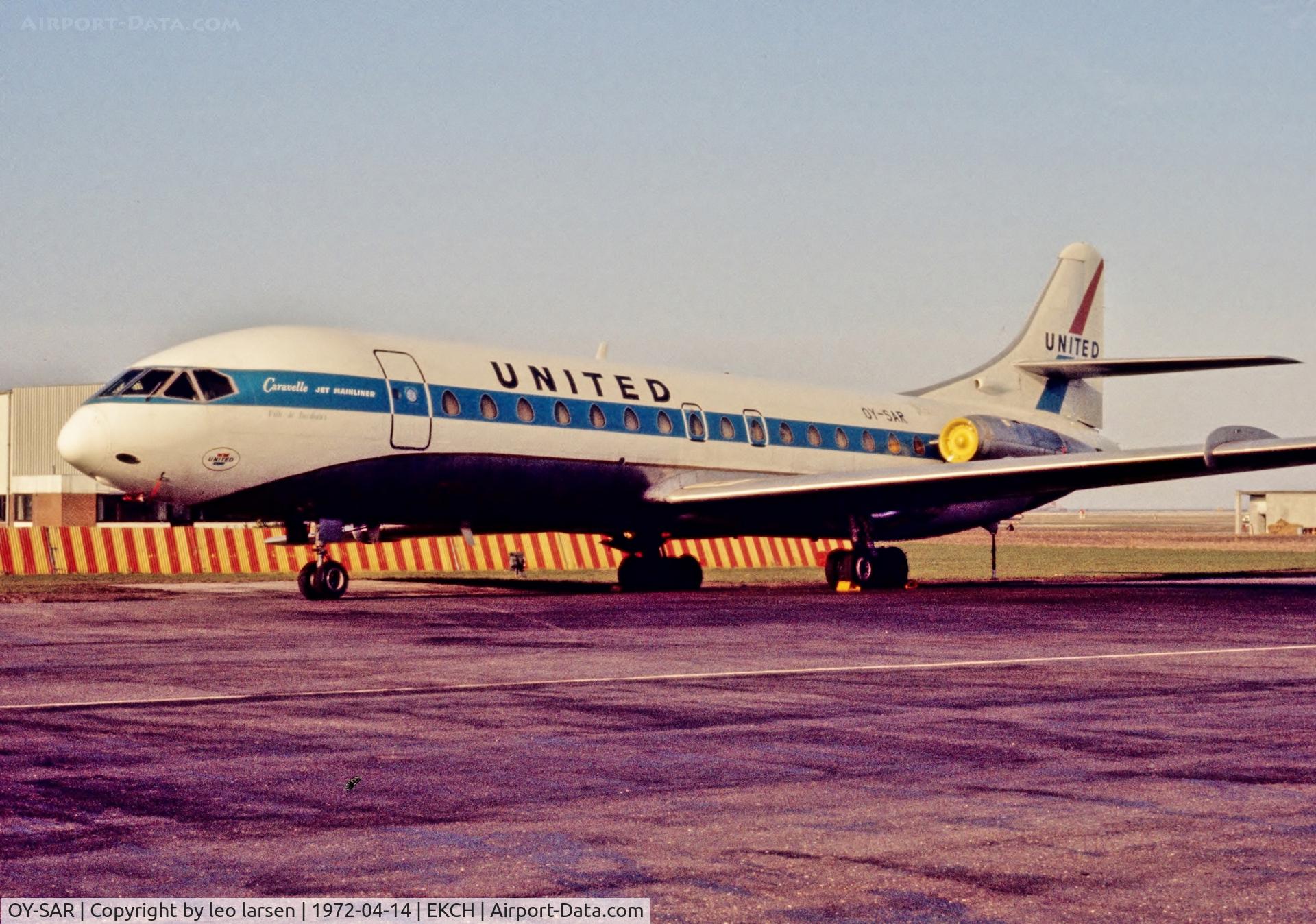 OY-SAR, 1961 Sud Aviation SE-210 Caravelle VI-R C/N 103, Copenhagen 14.2.72