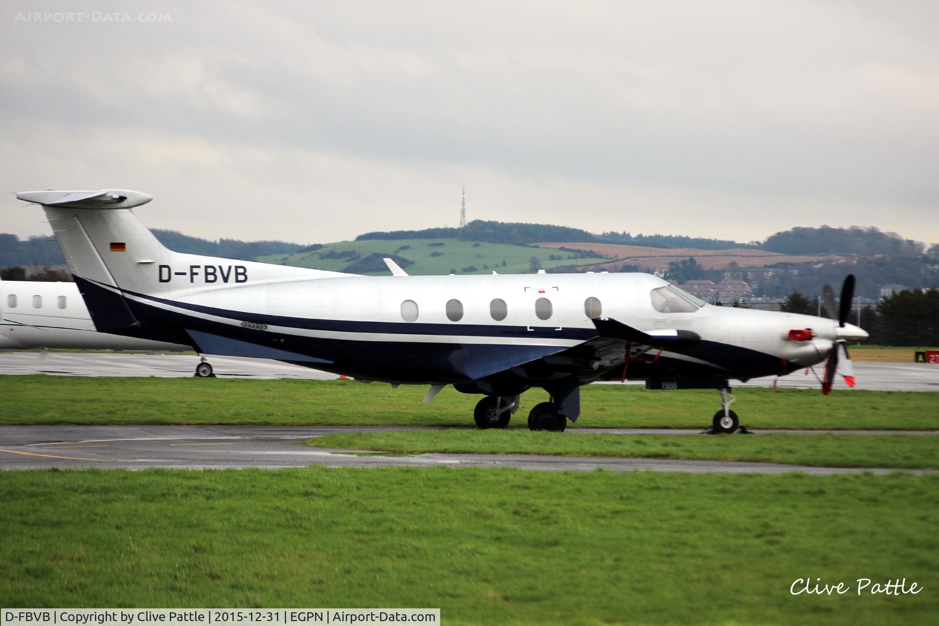 D-FBVB, 2015 Pilatus PC-12/47E C/N 1555, Parked up at Dundee EGPN on one of its frequent visits.