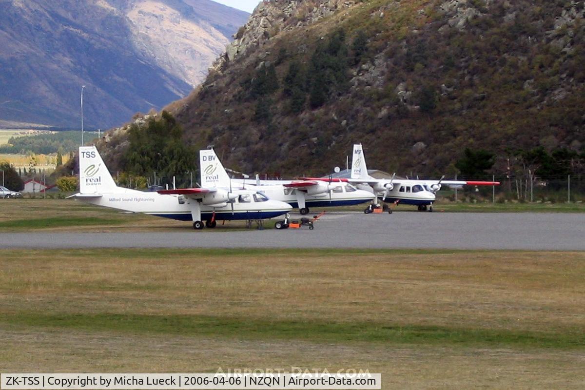 ZK-TSS, Britten-Norman BN-2A-26 Islander C/N 2043, Islander line-up at Queenstown