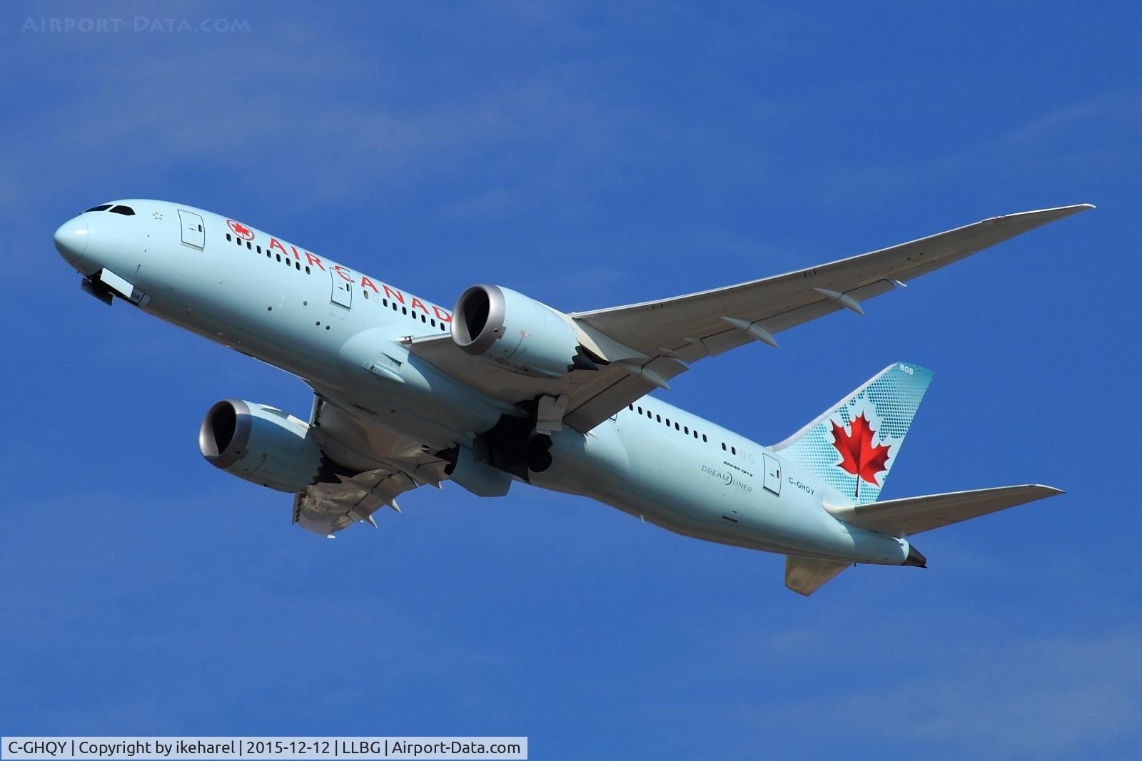 C-GHQY, 2015 Boeing 787-8 Dreamliner Dreamliner C/N 35264, Flight to Toronto T/O from runway 26.