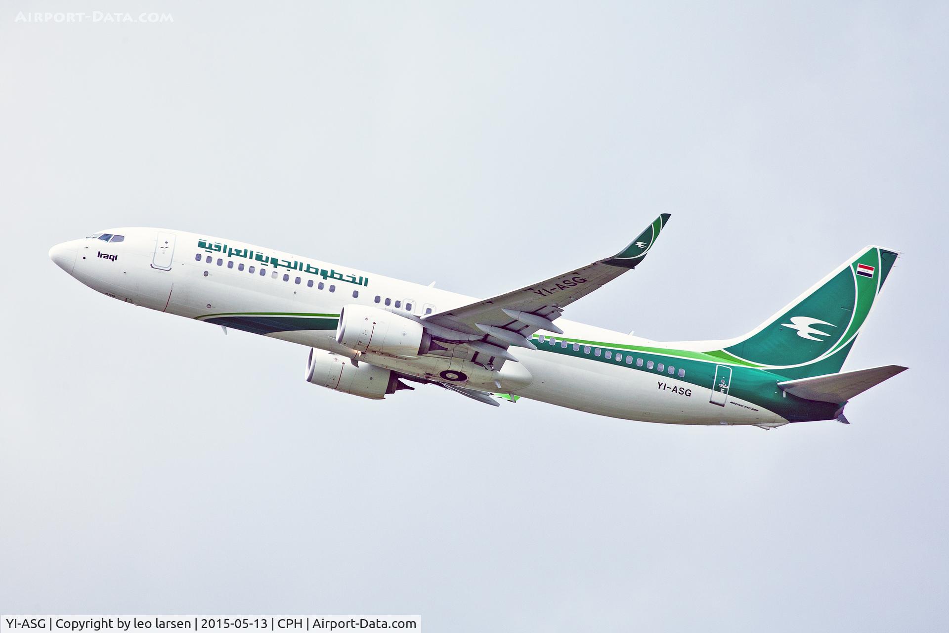 YI-ASG, 2014 Boeing 737-81Z C/N 40089, Copenhagen 13.5.15