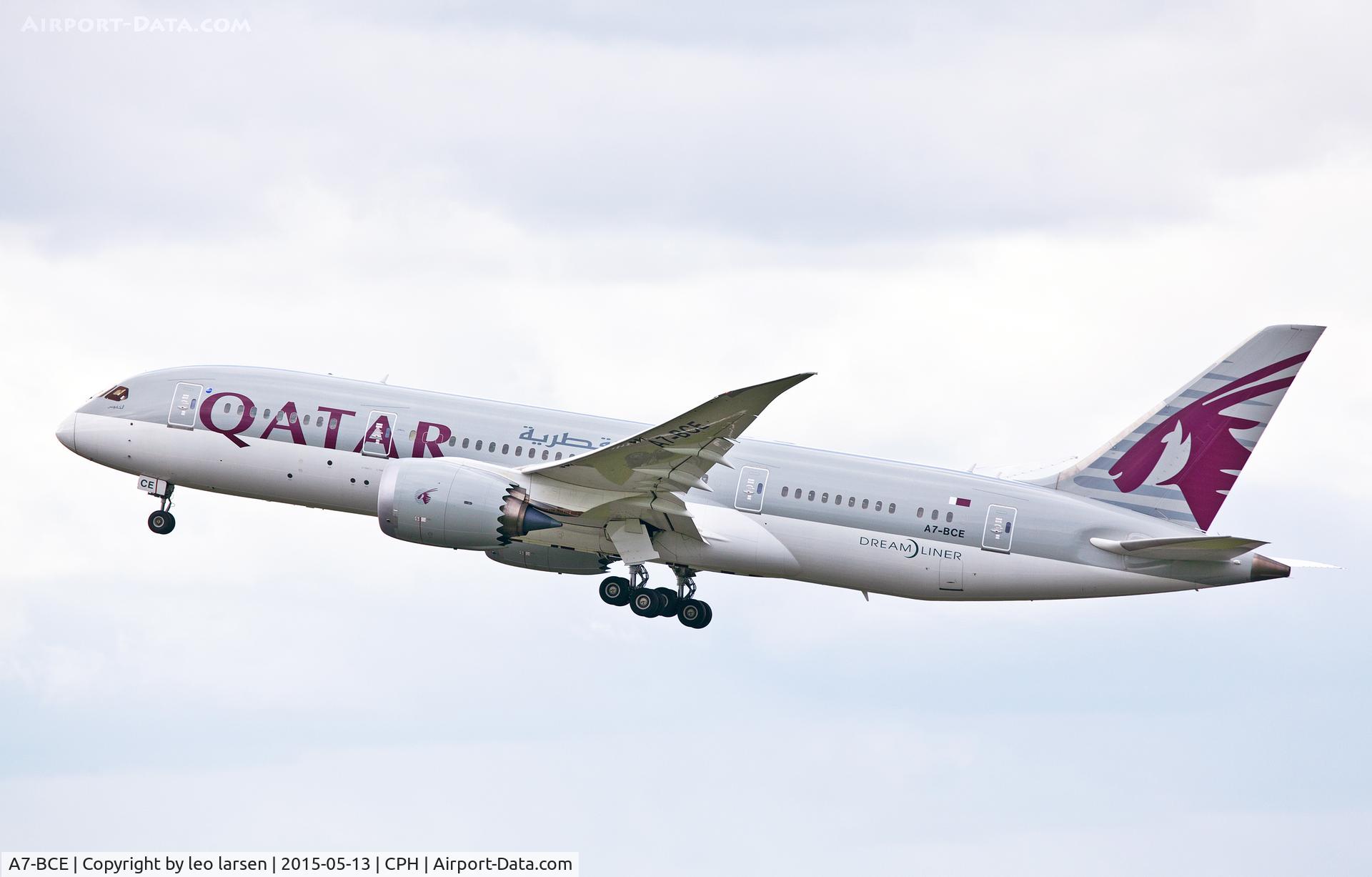 A7-BCE, 2013 Boeing 787-8 Dreamliner C/N 38323, Copenhagen 13.5.15