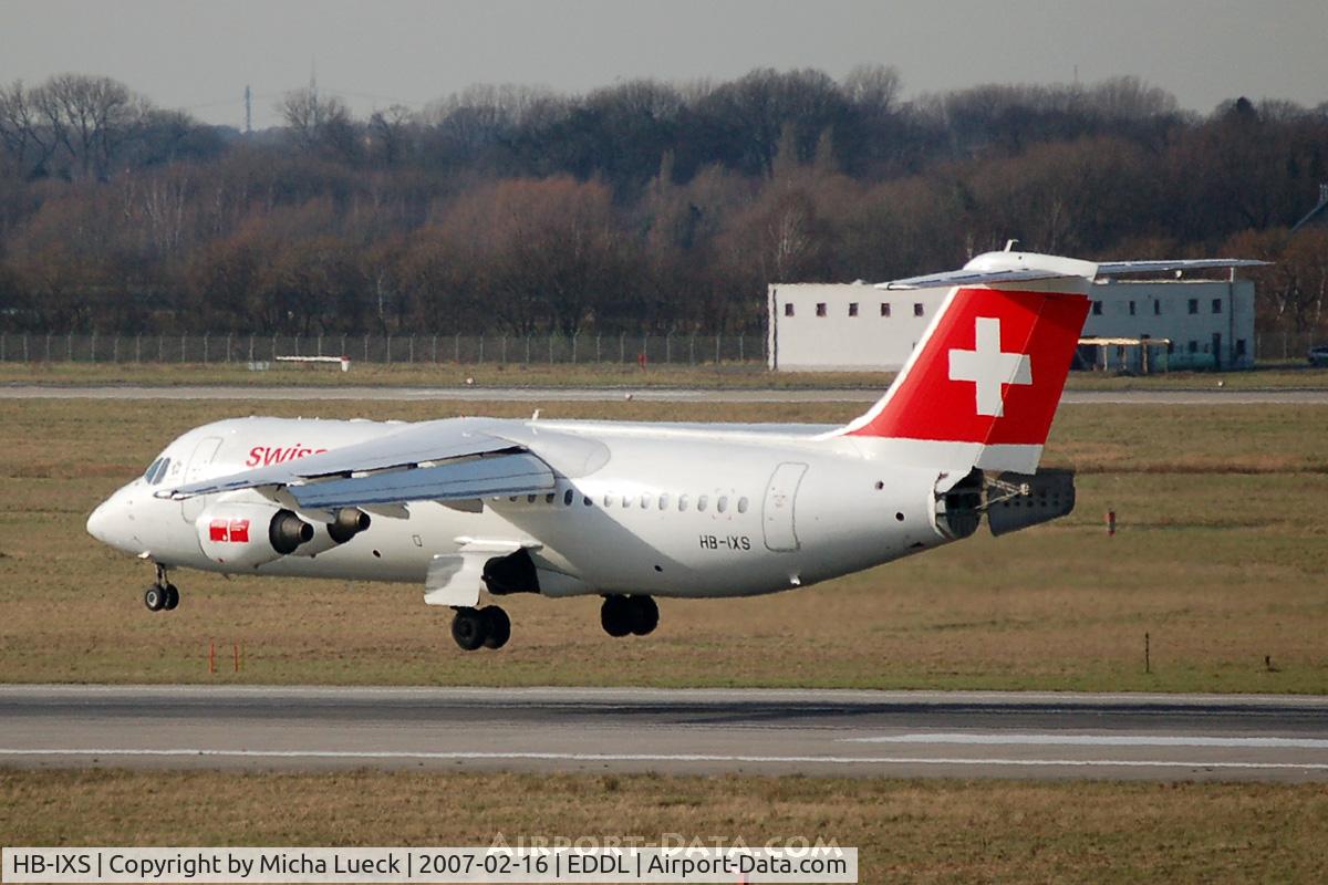 HB-IXS, 1995 British Aerospace Avro 146-RJ100 C/N E3280, At Düsseldorf