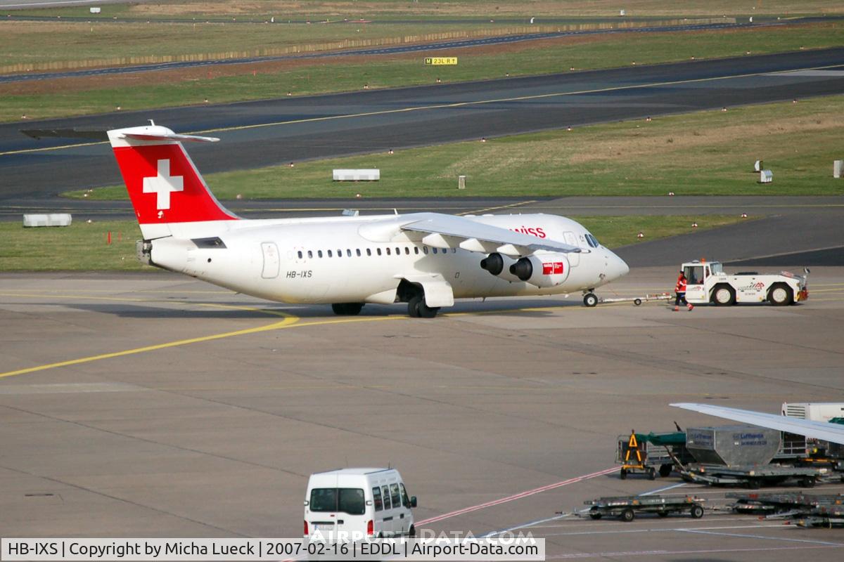 HB-IXS, 1995 British Aerospace Avro 146-RJ100 C/N E3280, At Düsseldorf
