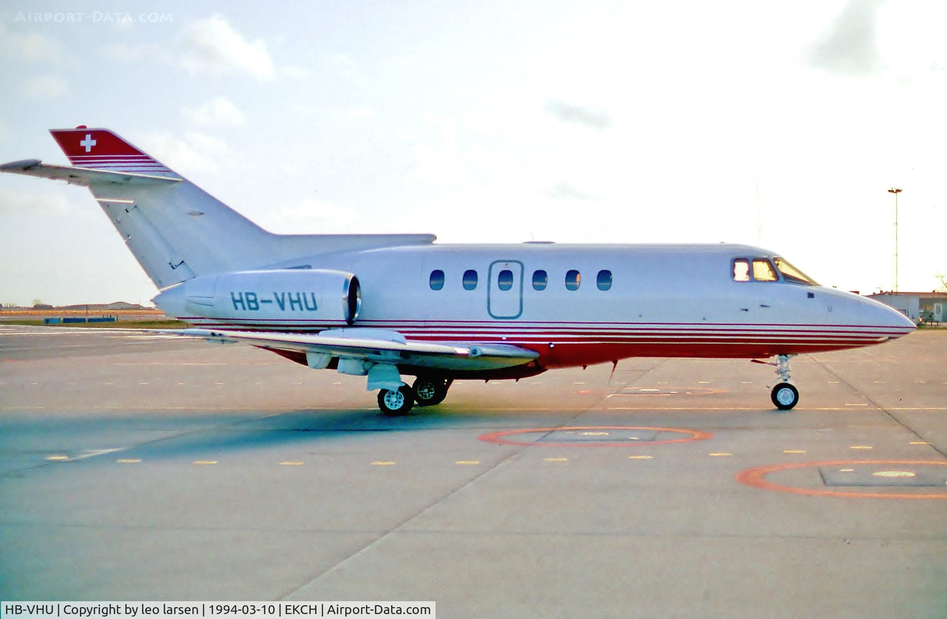 HB-VHU, 1989 British Aerospace 800B C/N 258152, Copenhagen 10.3.94