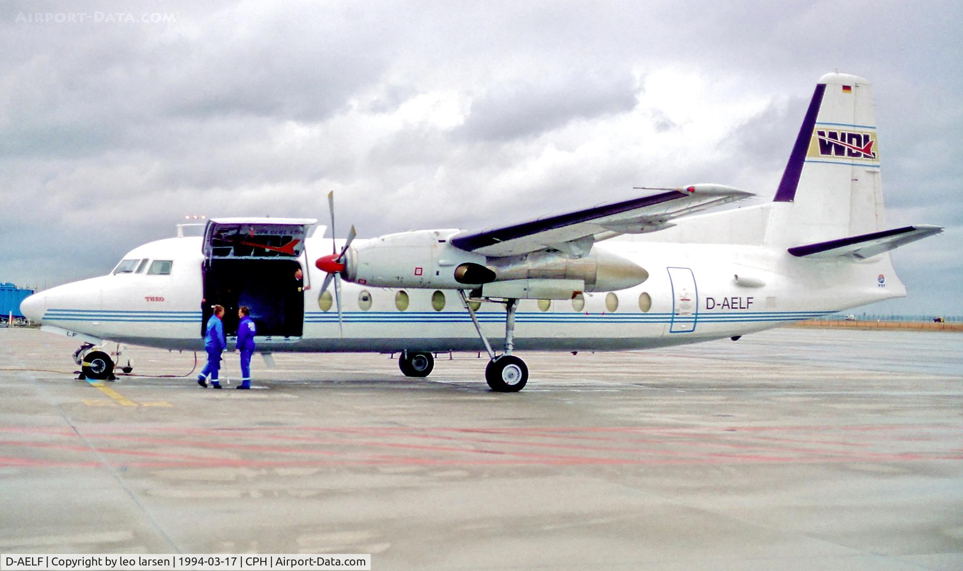 D-AELF, 1967 Fokker F.27-600 Friendship C/N 10323, Copenhagen 17.3.94