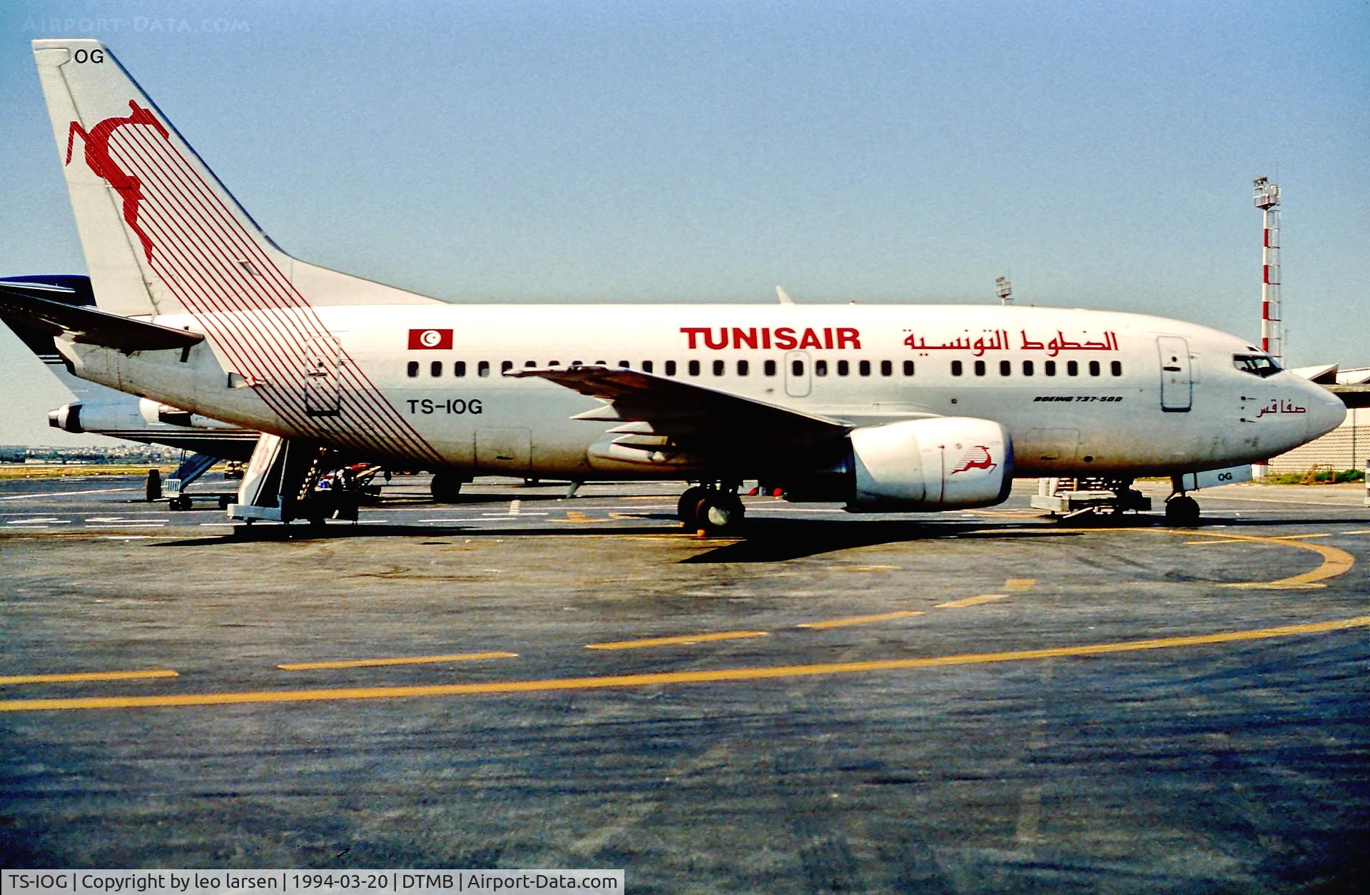 TS-IOG, 1992 Boeing 737-5H3 C/N 26639, Monastir 20.3.94