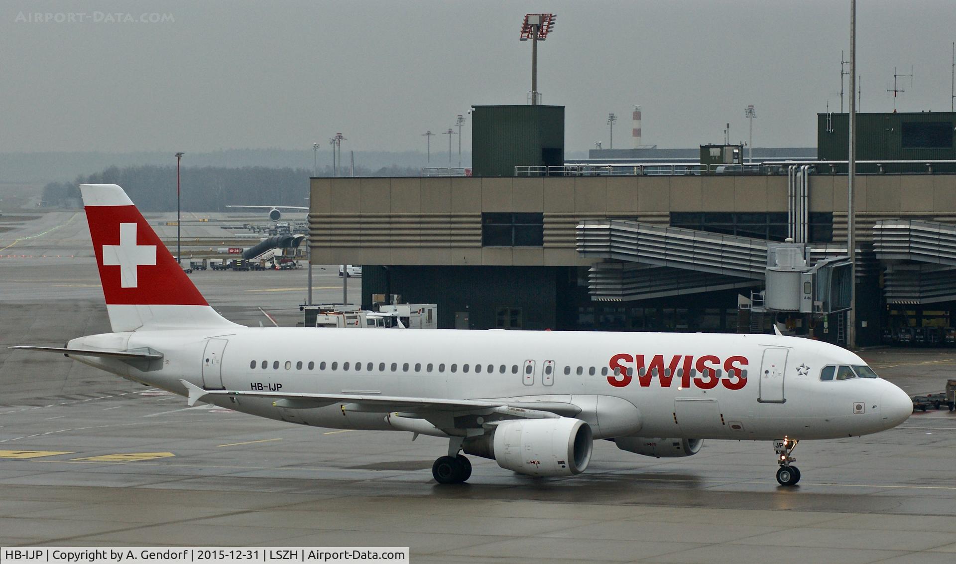 HB-IJP, 1997 Airbus A320-214 C/N 681, Swiss, is here taxiing to the gate at Zürich-Kloten(LSZH)