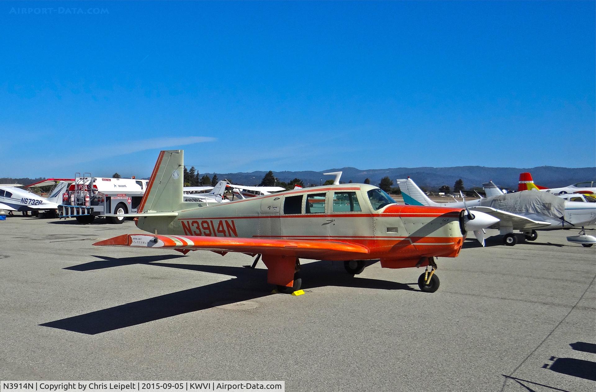 N3914N, 1968 Mooney M-20G Statesman C/N 680060, 1968 Mooney M20G on display at the 2015 Watsonville Fly In.