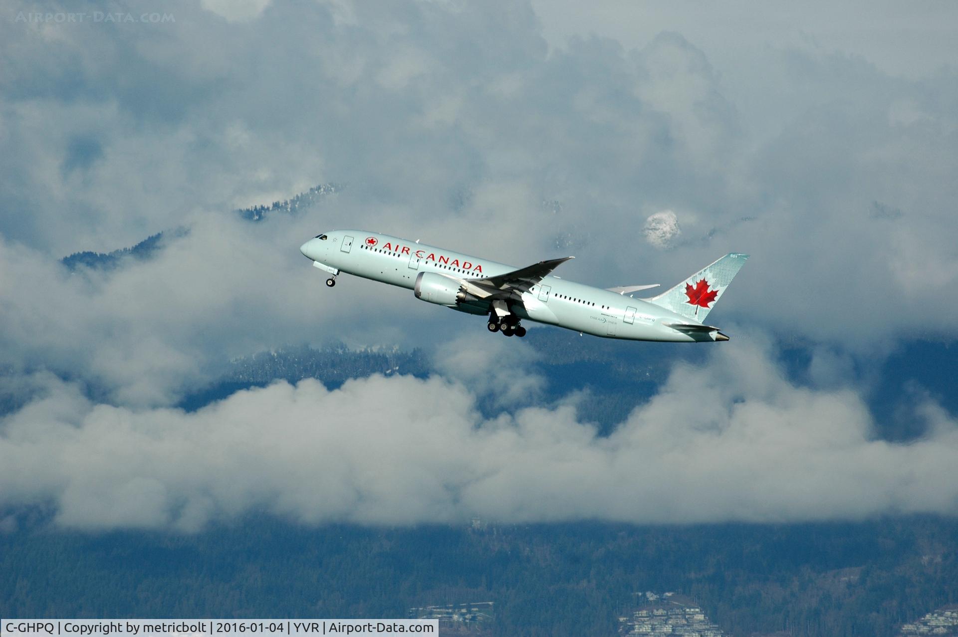 C-GHPQ, 2014 Boeing 787-8 Dreamliner C/N 35257, Departure from YVR