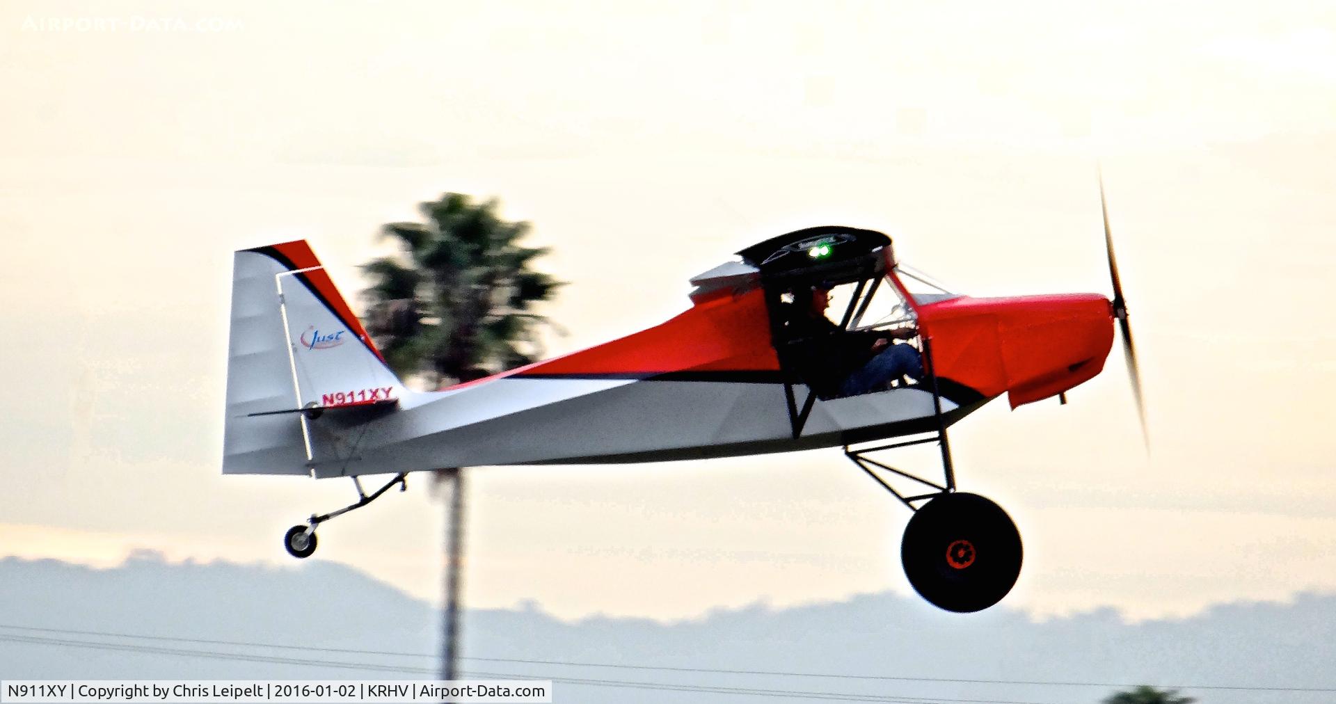 N911XY, 2015 Simmons JA30 STOL C/N JA 413-09-14, Locally-based 2015 Simmons JA30 STOL (Home Built) departing runway 31L at Reid Hillview Airport, San Jose, CA.