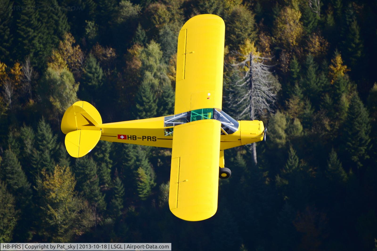 HB-PRS, 1951 Piper L-18C Super Cub (PA-18-95) C/N 18-1010, Flying north from Lausanne (LSGL)