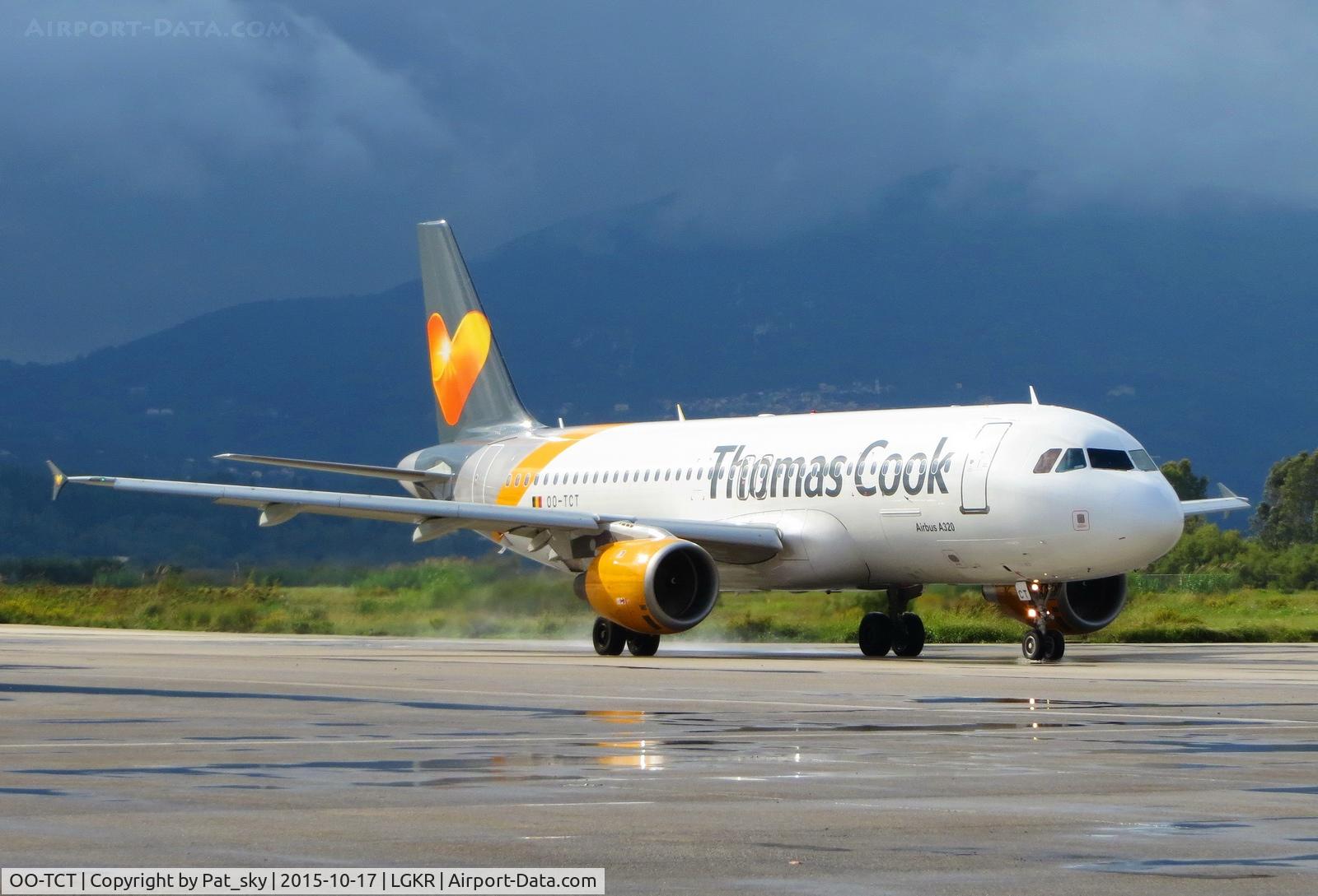 OO-TCT, 2001 Airbus A320-212 C/N 1402, On Kerkira airport, ready for take off