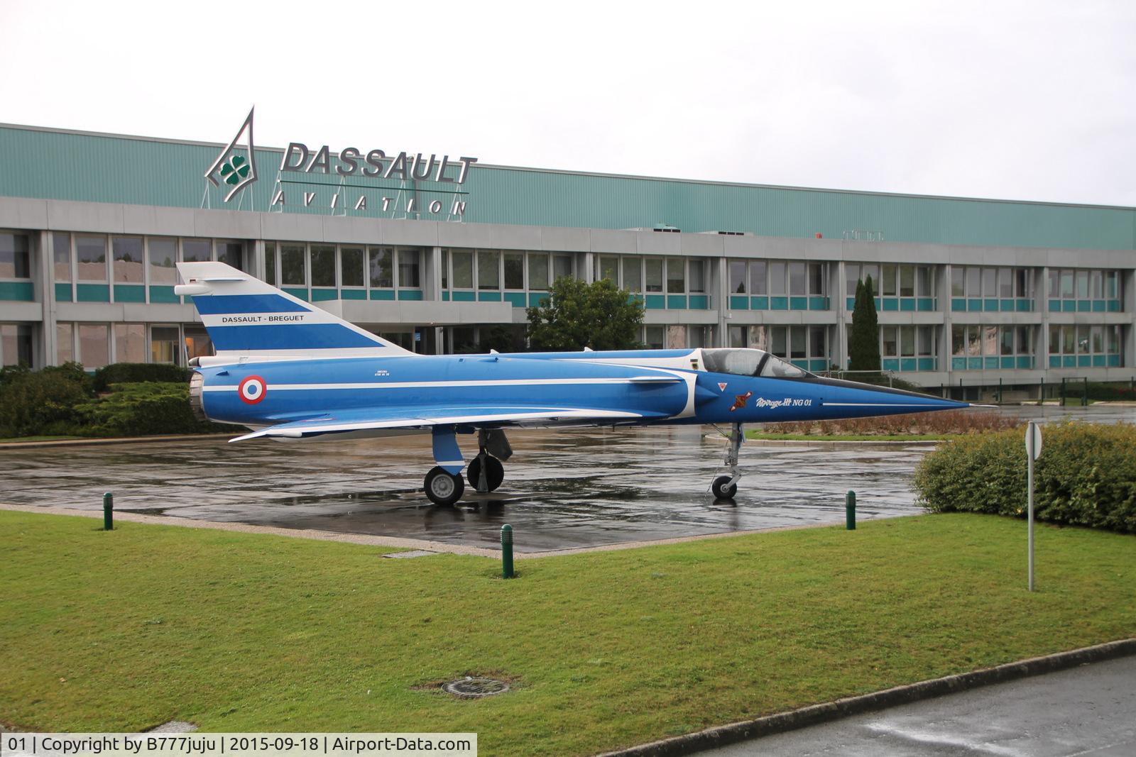 01, Dassault Mirage III NG C/N 01, Display at DAssault factory Seclin
