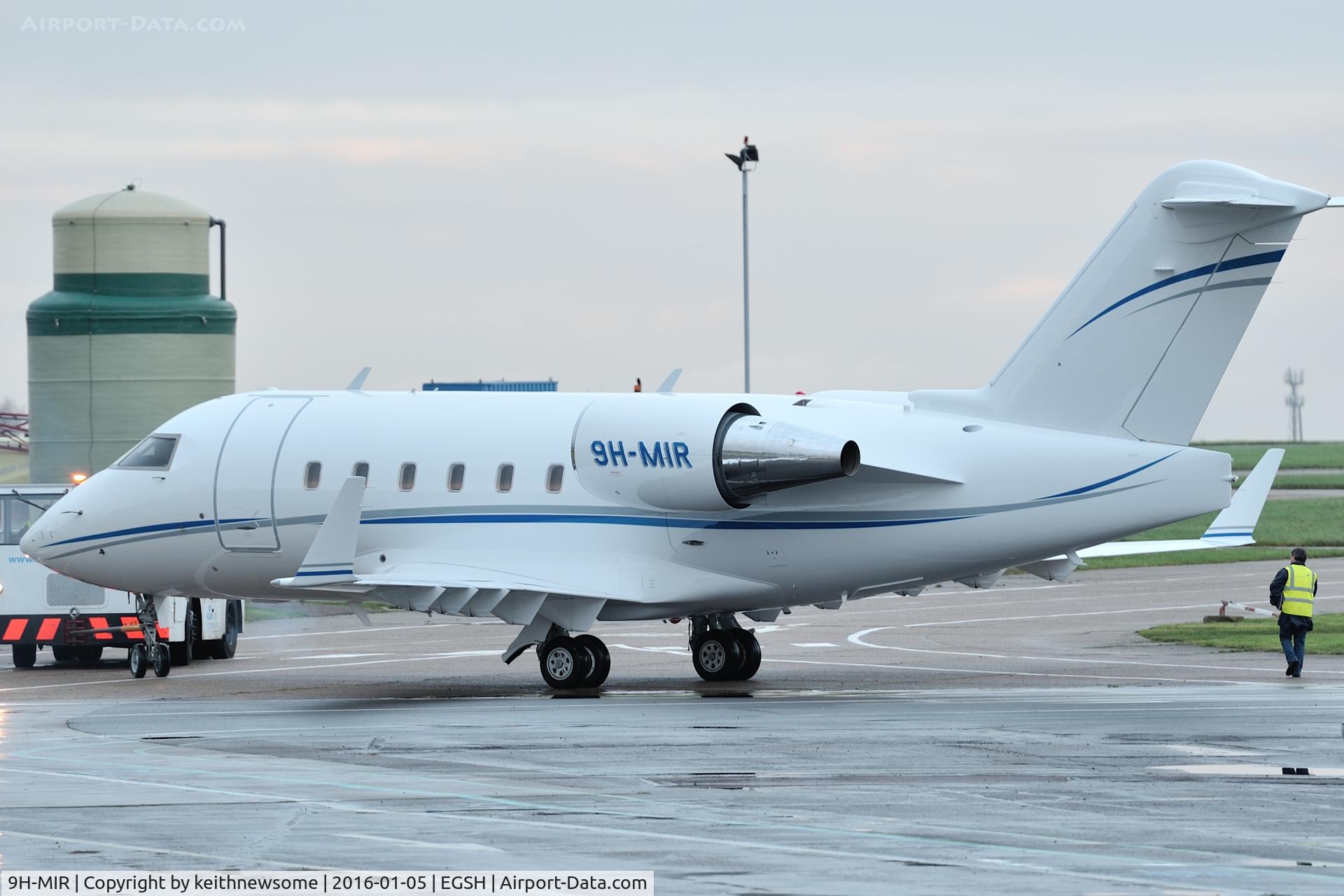 9H-MIR, 1998 Bombardier Challenger 604 (CL-600-2B16) C/N 5368, Towed from Re-Spray, formerly N374G.