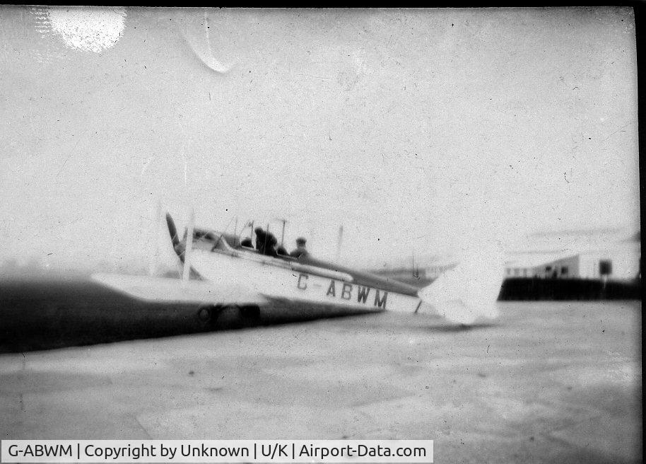 G-ABWM, De Havilland DH.60M Moth C/N 1898, Ground shot at unknown site. Found in family photos.