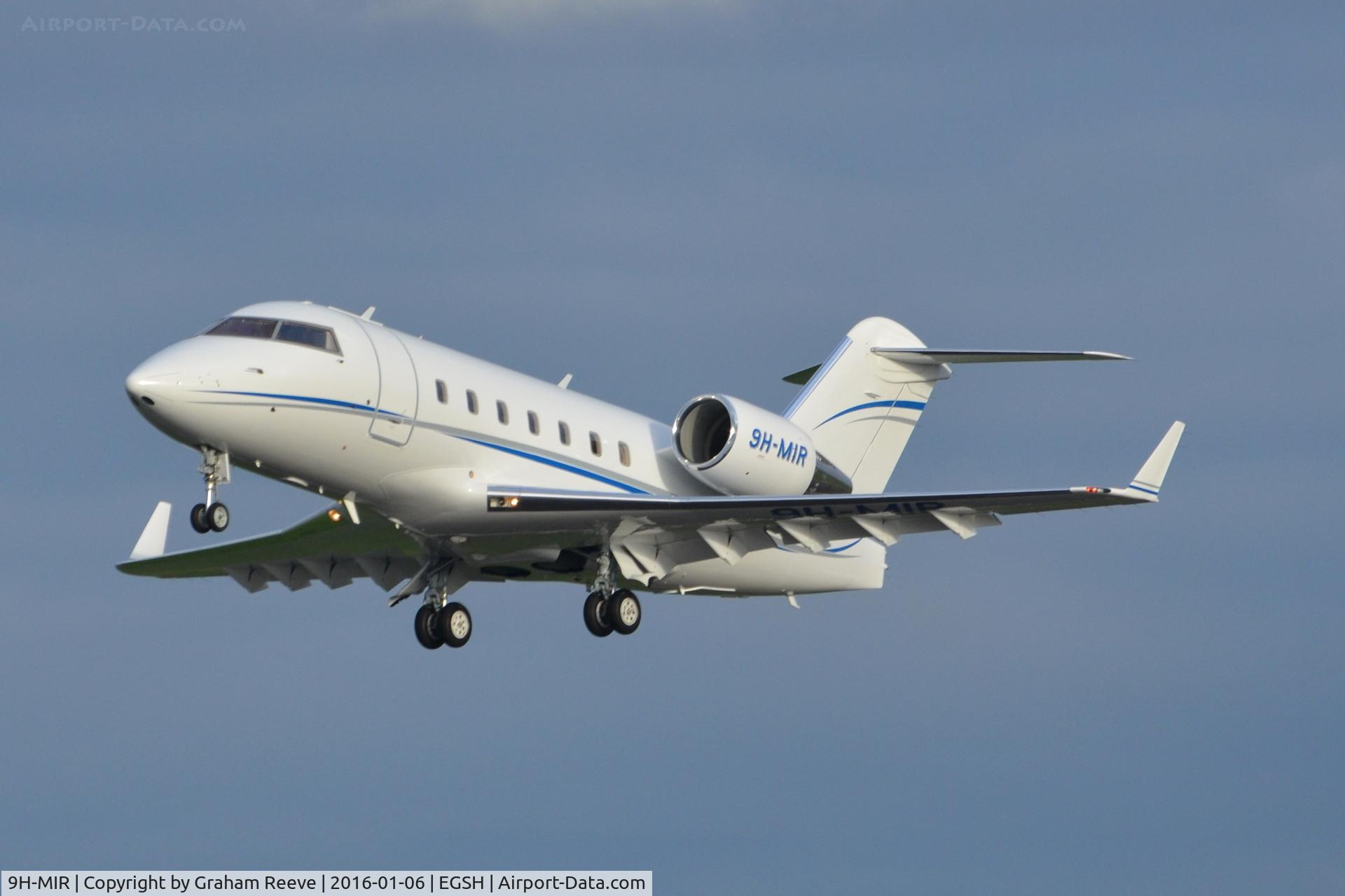 9H-MIR, 1998 Bombardier Challenger 604 (CL-600-2B16) C/N 5368, On a test flight after a re-spray.