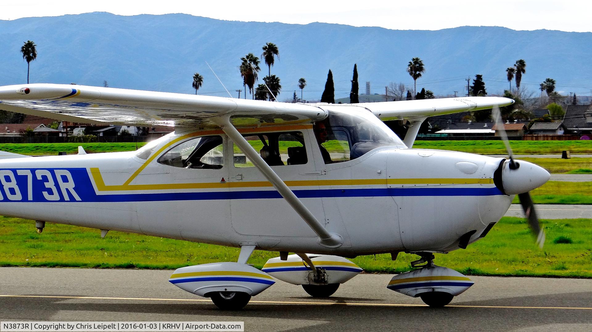 N3873R, 1966 Cessna 172H C/N 17255373, Locally-based 1966 Cessna 172H taxing out for departure at Reid Hillview Airport, San Jose, CA.