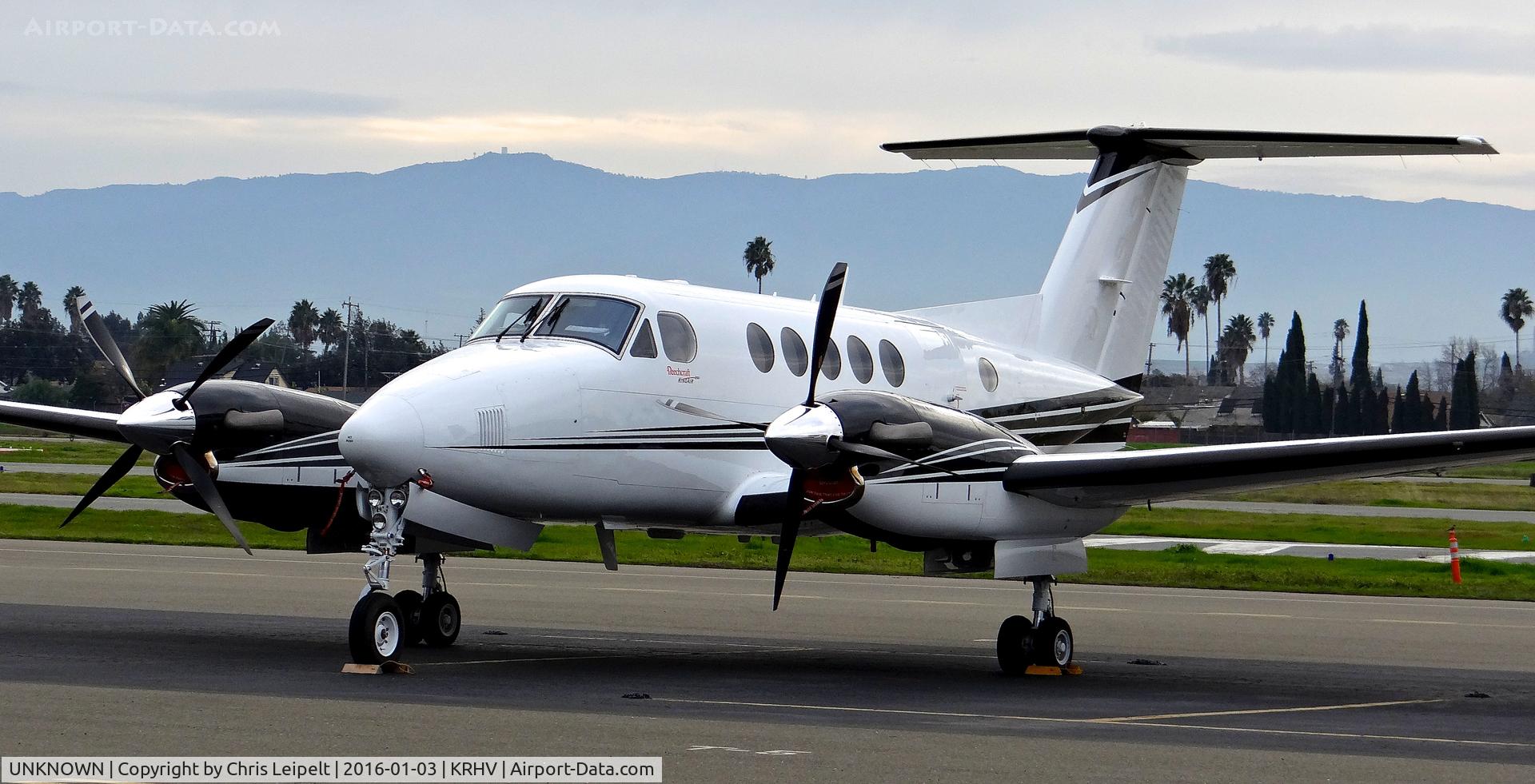 UNKNOWN, Beech King Air 250 C/N Not known, Central California-based 2015 Beechcraft King Air 250 parked on the visitor's ramp for a 49er Football game at Reid Hillview Airport, San Jose, CA.