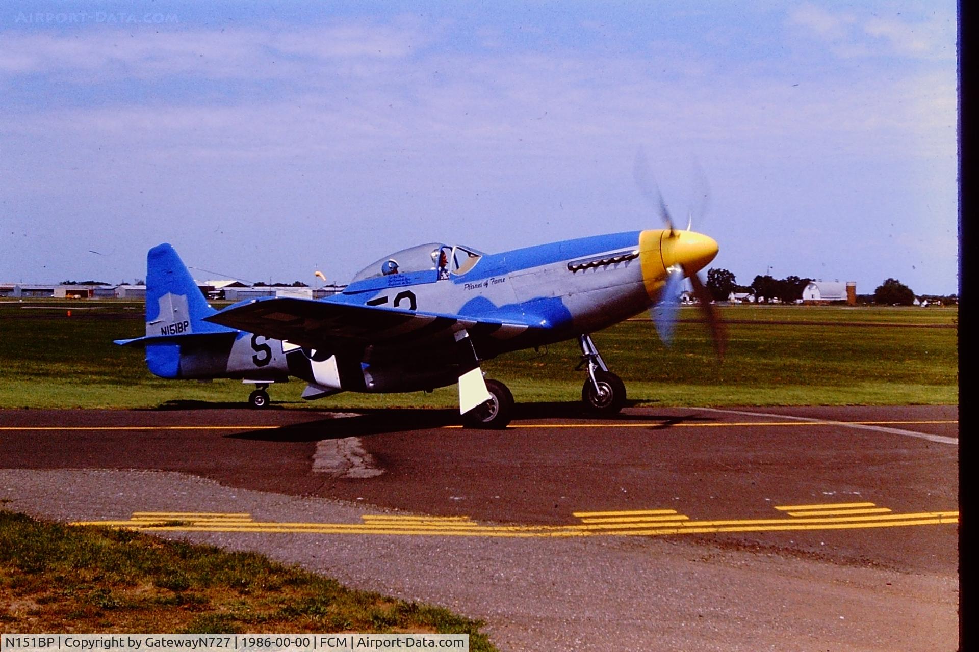N151BP, 1944 North American P-51D Mustang C/N 122-41448, Summer, 1986.