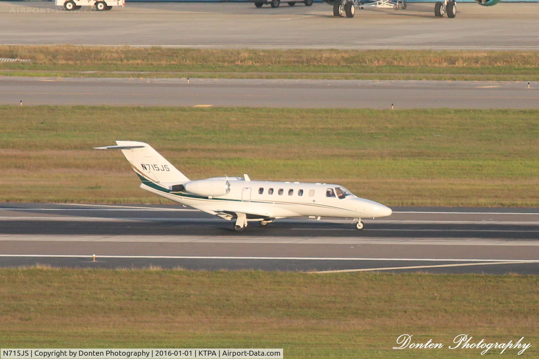N715JS, 1971 Cessna 500 C/N 500-0001, Cessna Citation II (N715JS) departs Tampa International Airport enroute to McKinnon-St Simons Island Airport