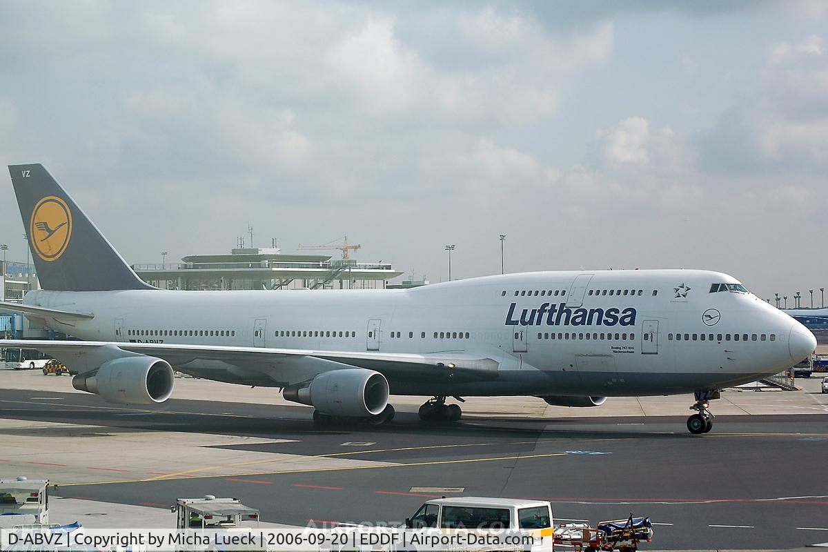 D-ABVZ, 2001 Boeing 747-430 C/N 29870, At Frankfurt