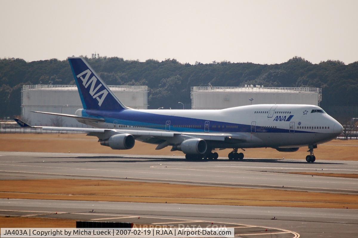 JA403A, 1999 Boeing 747-481 C/N 29262, At Narita
